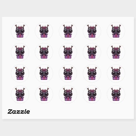 Kerstmis Sticker van Buitenaards Wezen 3 (Vel)