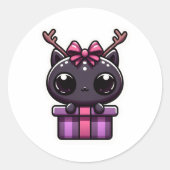 Kerstmis Sticker van Buitenaards Wezen 3 (Voorkant)