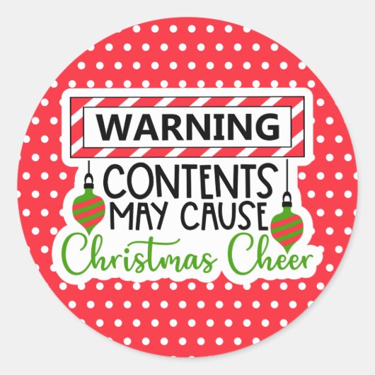 Kerstmis Sticker voor Klein Bedrijf (Voorkant)