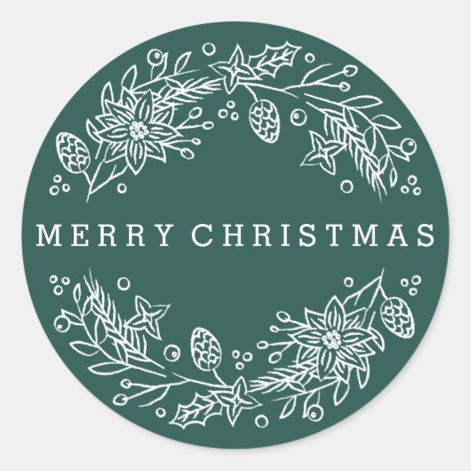 Kerstmis Sticker - Woud (Voorkant)