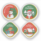 Kerstmis stickercollectie ter viering sticker (Voorkant)