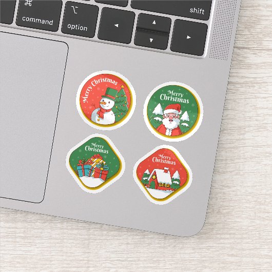 Kerstmis stickercollectie ter viering sticker (Detail)