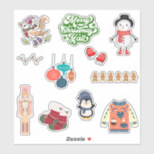 Kerstmis Stickers Set (Vel)