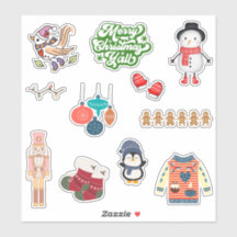 Kerstmis Stickers Set