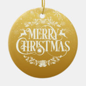 Kerstmis Stiefmoeder Definitie Goud Keramisch Ornament (Voorkant)