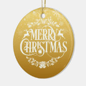 Kerstmis Stiefmoeder Definitie Goud Keramisch Ornament (Links)