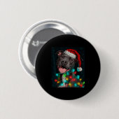 Kerstmis Stier Op Ronde Button 5,7 Cm (Voorkant /achterkant)