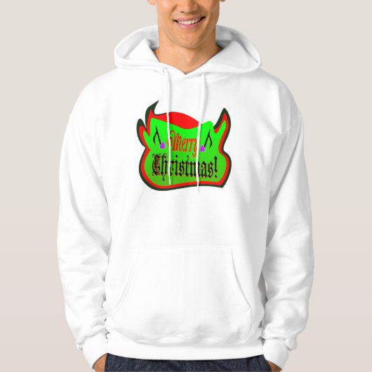 ♫♥Kerstmis Stier Stijlvolle Hoodie Sweatshirt♥♪ (Voorkant)