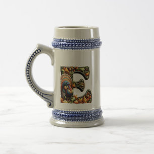 Kerstmis stijl cadeau met letter E Bierpul