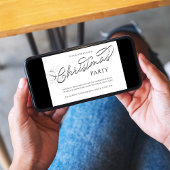 Kerstmis Stijlvolle Zilveren Sneeuwvlok Script QR  Kaart