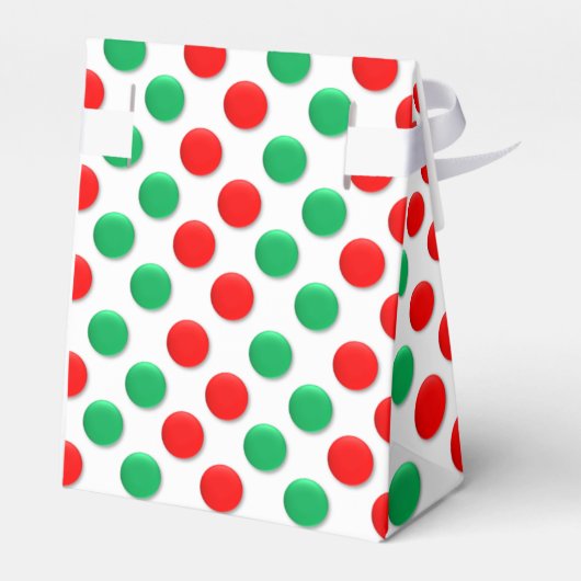 Kerstmis Stippen rood wit en groen voorblad Bedankdoosjes (Achterkant)