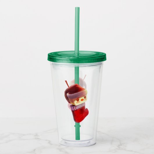 Kerstmis stoppen acryl drinkbeker (Voorkant)