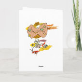 Kerstmis stoppen feestdagen kaart (Achterkant)