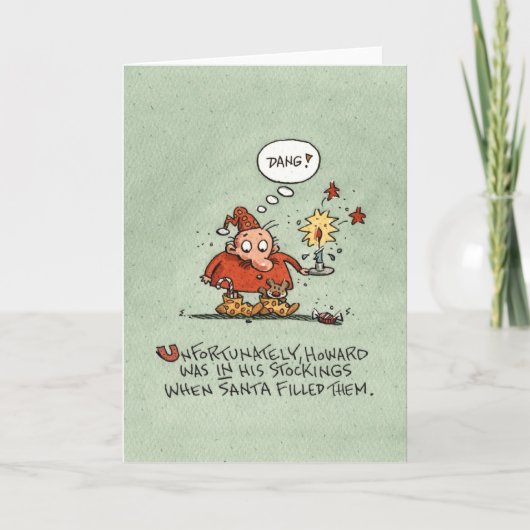 Kerstmis stoppen feestdagen kaart (Voorkant)