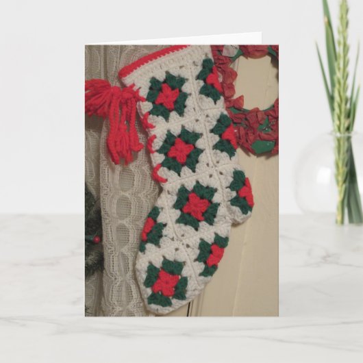 Kerstmis stoppen feestdagen kaart (Voorkant)