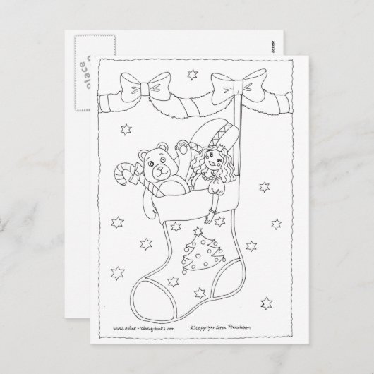 Kerstmis stoppen feestdagenkaart (Voorkant / Achterkant)