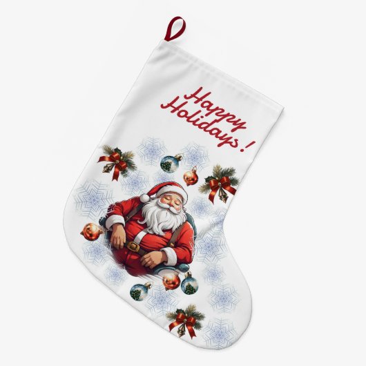 Kerstmis stoppen grote kerstsok (Voorkant (Hangend))