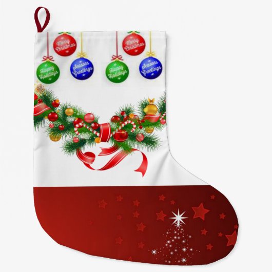 Kerstmis stoppen grote kerstsok (Voorkant)