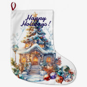 Kerstmis stoppen grote kerstsok (Voorkant)