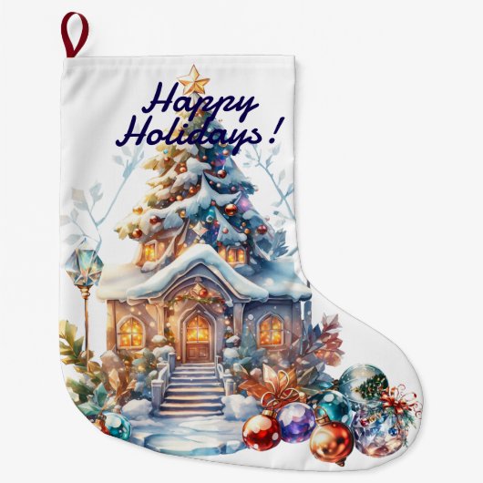 Kerstmis stoppen grote kerstsok (Voorkant)