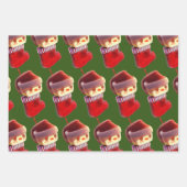 Kerstmis stoppen inpakpapier vel (Voorkant 3)