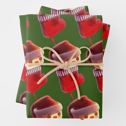 Kerstmis stoppen inpakpapier vel (In situ)