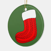 Kerstmis stoppen keramisch ornament (Links)