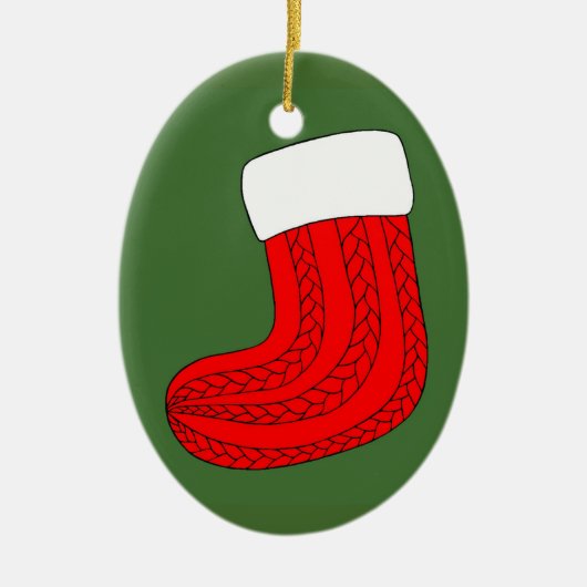 Kerstmis stoppen keramisch ornament (Voorkant)