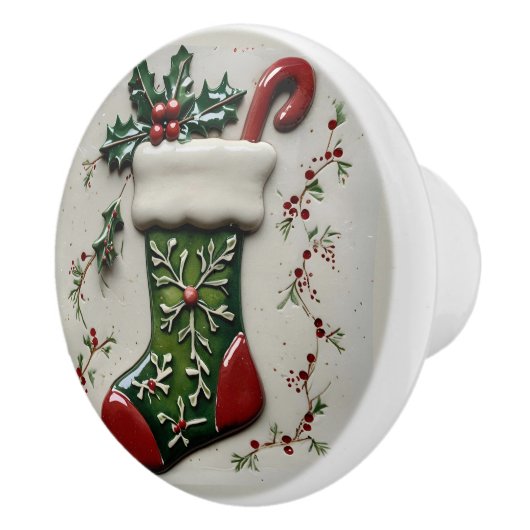 Kerstmis stoppen keramische knop (Rechts)