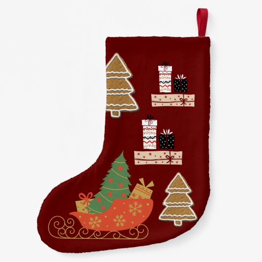 Kerstmis stoppen kleine kerstsok (Achterkant)