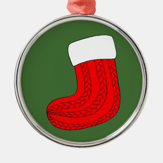 Kerstmis stoppen metalen ornament (Voorkant)