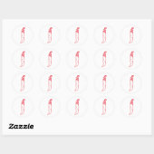Kerstmis stoppen ronde sticker (Vel)