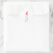 Kerstmis stoppen ronde sticker (Tas)