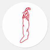 Kerstmis stoppen ronde sticker (Voorkant)