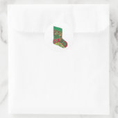 Kerstmis stoppen ronde sticker (Tas)