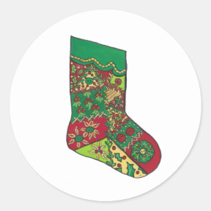 Kerstmis stoppen ronde sticker