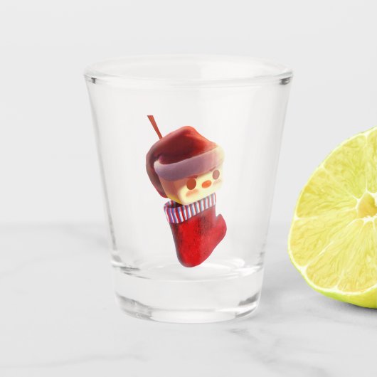 Kerstmis stoppen shot glas (Voorkant)