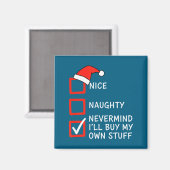 Kerstmis Stoute of Braaf Checklist - Maakt niet ui Magneet (Voorkant / Achterkant)