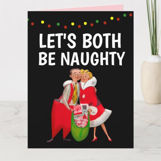 KERSTMIS STOUTE ROMANTISCHE KAART (Voorkant)