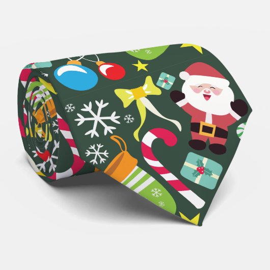 Kerstmis Stropdas (Opgerold)