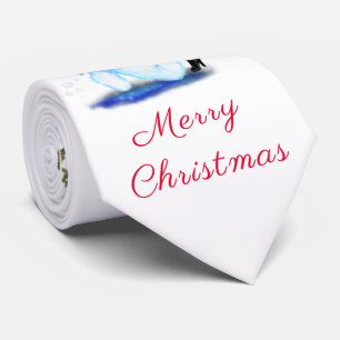 Kerstmis stropdas Snowman en Girl Dance