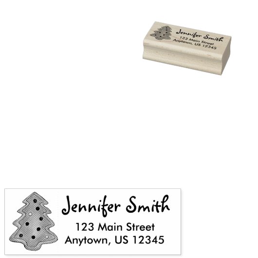 Kerstmis - Sugar Cookie Address Holidage Rubberstempel (Gestempeld)