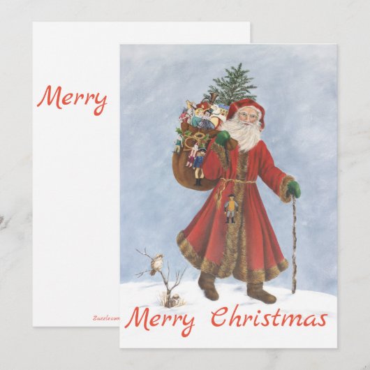 Kerstmis, suikerriet en blaassneeuw feestdagenkaart (Voorkant / Achterkant)