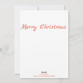 Kerstmis, suikerriet en blaassneeuw feestdagenkaart (Achterkant)