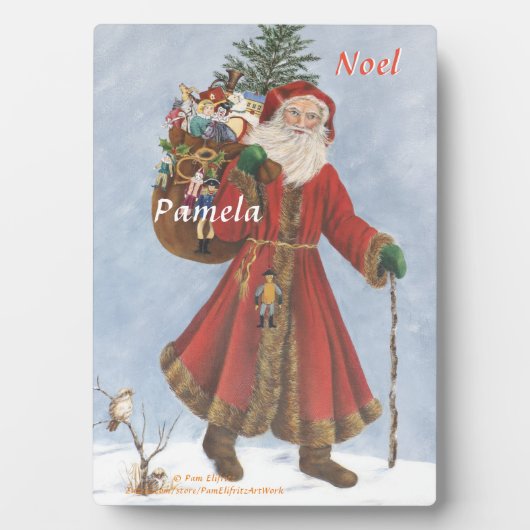 Kerstmis, suikerriet en cadeautjes in de sneeuw fotoplaat (voorkant)