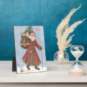 Kerstmis, suikerriet en cadeautjes in de sneeuw fotoplaat (Zijkant)