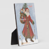 Kerstmis, suikerriet en cadeautjes in de sneeuw fotoplaat (Zijkant)