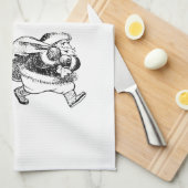 Kerstmis super grappige kerstman theedoek (Quarter Fold)