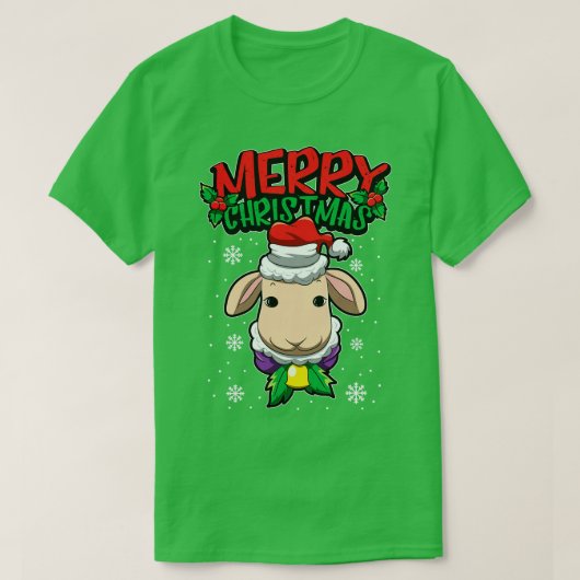 Kerstmis sweet kerstdieren lammeren t-shirt (Design voorkant)