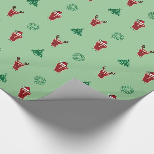 Kerstmis T-Bone Steak Cadeaupapier (Hoek)